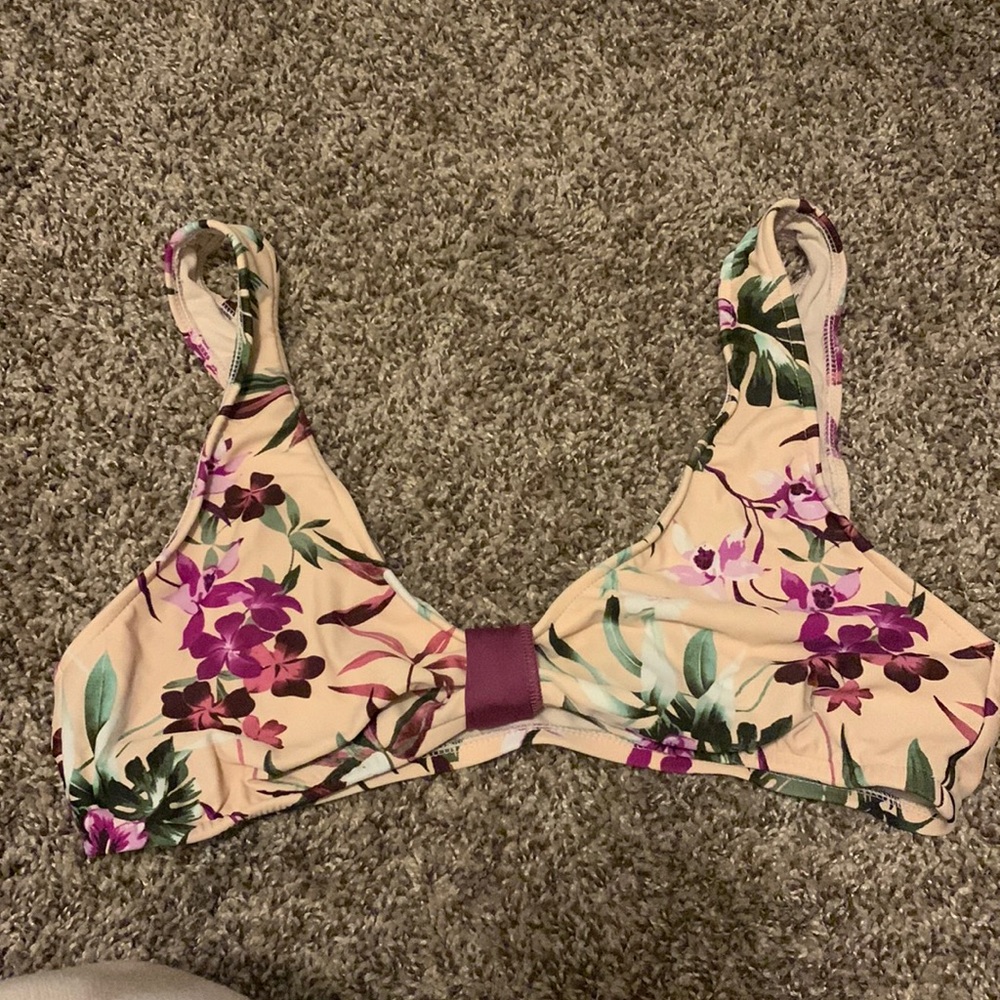 floral bathing suit top
